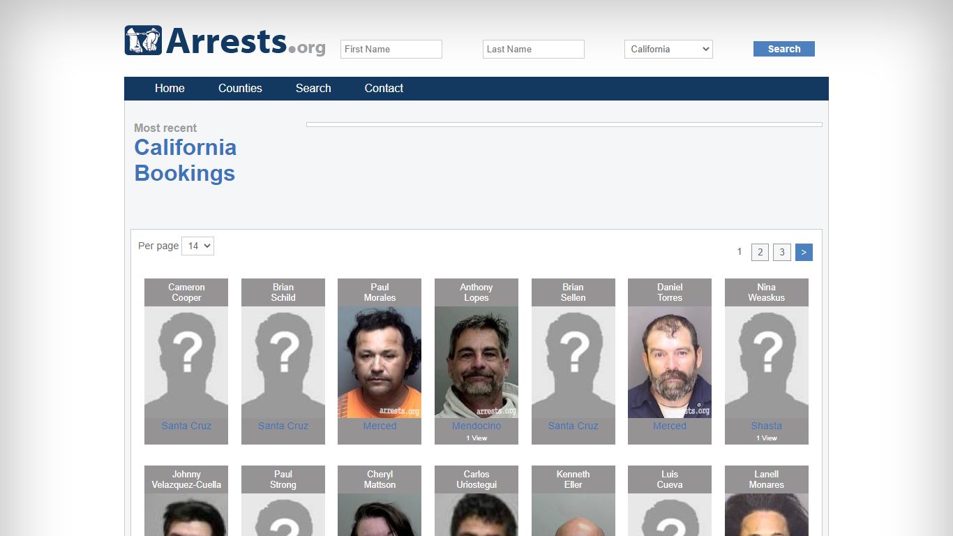 California Arrests and Inmate Search